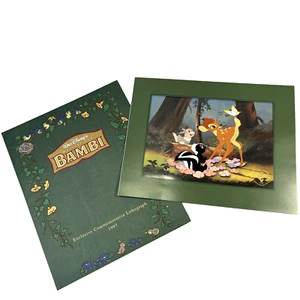 Disney Bambi Exclusive Commemorative Lithograph 1997 14x11 Matted & Sleeved USA - Bild 1 von 10