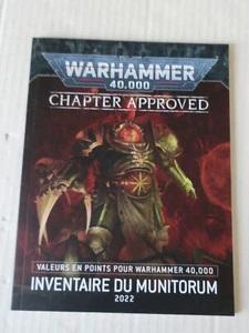 WARHAMMER 40000 - INVENTAIRE DU MUNITORUM  2022 - CHAPTER APPROVED -   FRANCAIS - Picture 1 of 2