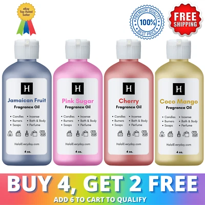 Fragrance Oil 4 oz. For Soap Making Candle Burner Incense Perfume Warmer Scented - Image 1 of 4