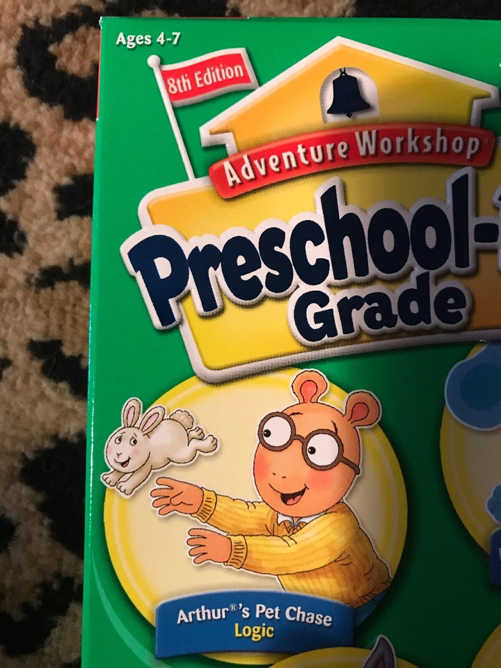 THE LEARNING COMPANY ADVENTURE WORKSHOP 4 CD SET SOFTWARE PRESCHOOL 1ST GRADE - Image 1 of 4