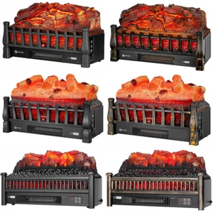 Electric Fireplace Insert Log Quartz Realistic Ember Bed Fan Heater with Remote - Picture 1 of 30