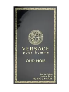 Versace Pour Homme Oud Noir Eau De Parfum Spray 100 ml - 3.4 fl.oz New Sealed - Foto 1 di 4