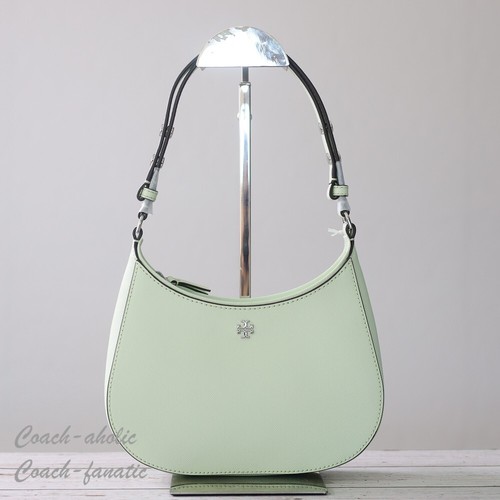 Borsa a tracolla Tory Burch Emerson Saffiano in pelle con nebbia prato nuova con etichetta