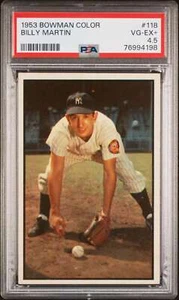 Bowman Color #118 1953 Billy Martin PSA 4,5 Yankees (4198) - Imagen 1 de 2