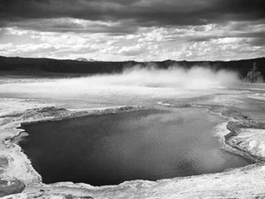 Ansel Adams Fountain Geyser Pool, Yellowstone National Park, Wyoming Ships Free - Picture 1 of 3