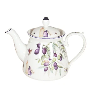 New Lavender and Olive Teapot 1L Tea Pot Fine Bone Chinaware Tea set w Box - Picture 1 of 1