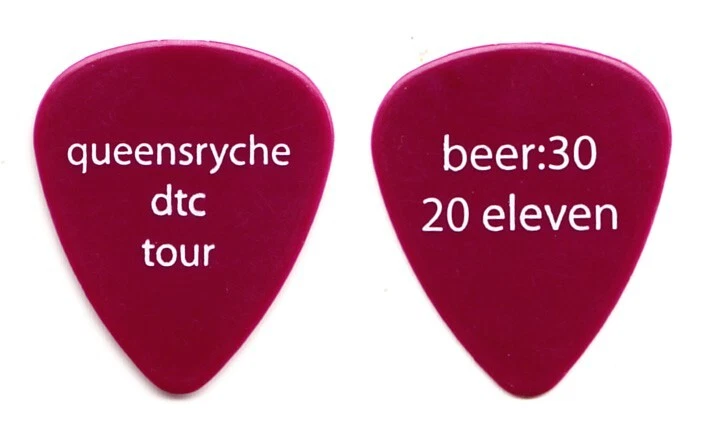 Queensryche Maroon Guitar Pick - 2011 30th Anniversary DTC Tour - Image 1 of 1