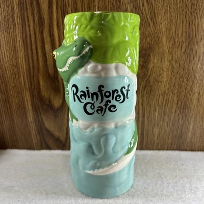 Jarrón de vidrio Rainforest Café Restaurant 7,5" cocodrilo cocodrilo cocodrilo taza Foto 1 de 4