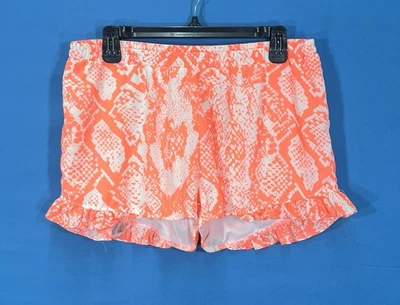 Nuevo con etiquetas PANTALONES CORTOS BUDDY LOVE Naranja Neón Serpiente Forrados Gasa VOLANTES Talla L Foto 1 de 4