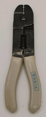 Pelacables AMP Incorporated Sears mango blanco, cortador, hecho en EE. UU. Foto 1 de 4