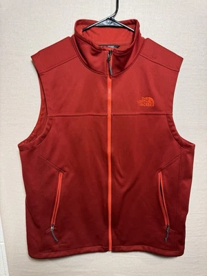 Chaleco Chaqueta Para Hombre The North Face Windwall Grande Cremallera Completa Bolsillos Rojo Foto 1 de 4