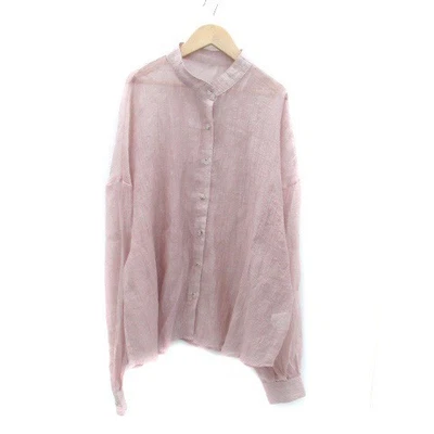 Camicia da donna NOAHL rosa trasparente casual con colletto a fascia manica... - Immagine 1 di 4