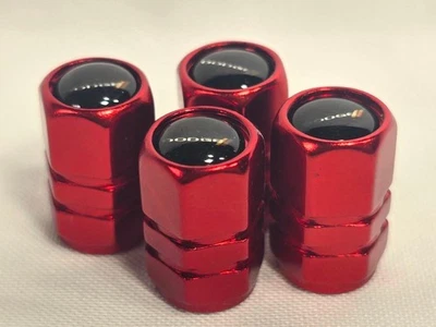 4 tapas de vástago de válvula hexagonal rojas de dos bandas para Dodge Foto 1 de 4