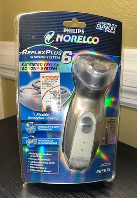 Philips Norelco 6856 XL Reflex Plus 6 Marca Sellada de Fábrica Afeitadora Gris Bonus Foto 1 de 4