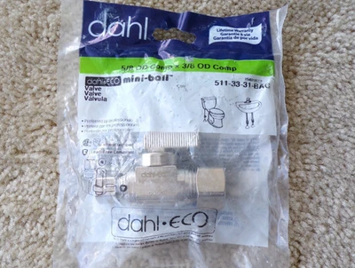 DAHL  511-33-31-BAG: Mini-Ball Stop Valve 5/8" OD Comp x 3/8" OD Comp; @c21 - Image 1 of 4