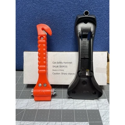 Martillo de seguridad para automóvil Herramienta de escape de emergencia Rompe ventanas de automóvil y cortador de cinturón de seguridad Foto 1 de 4