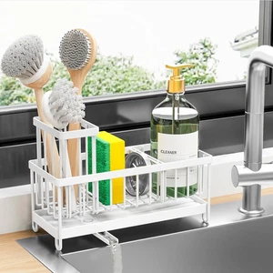 Sink Caddy,White Rust-Resistant Kitchen Organizer,Sponge Holder for Kitchen Sink - Picture 1 of 12