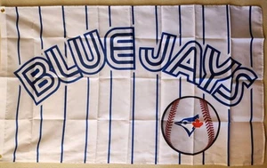 Toronto Blue Jays Pinstripe MLB Baseball Flag 3x5 Ft W/ Grommets  - Picture 1 of 3
