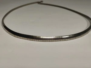 Collana catena Omega argento sterling 925 Italia Milor vintage lunghezza 19" 34 grammi - Foto 1 di 7