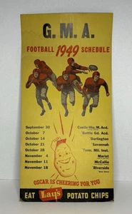 GROßes Vintage 1949 GMA Fußball Spielplan Karton Plakat Lays Werbung 1 - Bild 1 von 5