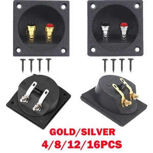 Speaker Box Terminal 2-Wire Round Spring Cup Connector Subwoofer Enclosure US - Picture 1 of 24