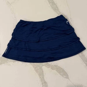Head Stufen Rüschen Athletic Tennis Skort Rock Damen Medium Navy Blau Athleisure - Bild 1 von 8