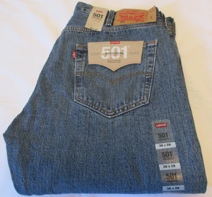 Pantalones de mezclilla Levi's Original 501 para hombre 100 % algodón con botones talla 38 X 28 - Imagen 1 de 4