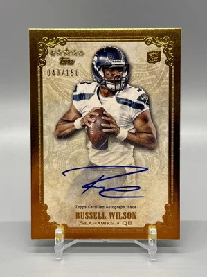 🔥Tarjeta de novato Russell Wilson 2012 Topps Five Star autógrafo RC #040/150🔥 Foto 1 de 2