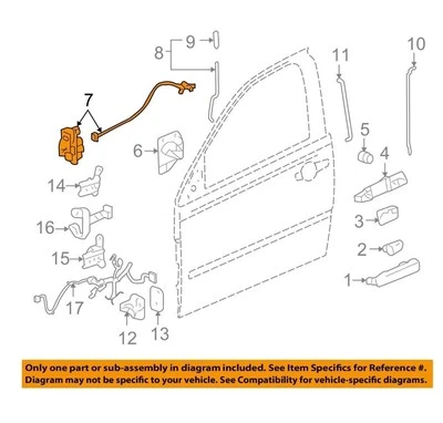 Pontiac GM OEM 2006 G6 Front Door Lock Actuator Motor 20819385 RIGHT FRONT NIB - Image 1 of 3