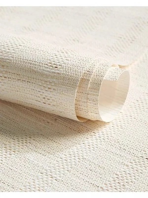 NEW Serena & Lily Striped Paperweave Wallpaper - Natural (Retails $468) - Image 1 of 3