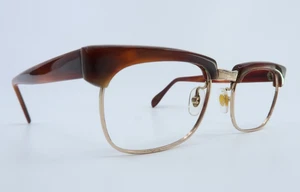 Vintage 70s gold filled SAFILO eyeglasses frames 20/000 50-18 Mod.Siro Italy - Picture 1 of 8
