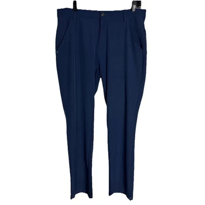 Calça de golfe Adidas masculina tamanho 32x31 medida azul perna cônica poliéster stretch - Imagem 1 de 4