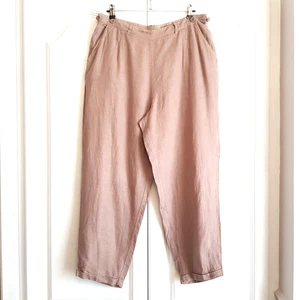 Seasalt - Size 16 Lagenlook Mocha Trengwainton Slouch Linen Trousers - Picture 1 of 4
