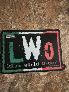 Vintage WCW NWO LWO LOGO Wrestling Vending Machine Sticker Latino World Order 98 - Picture 1 of 2