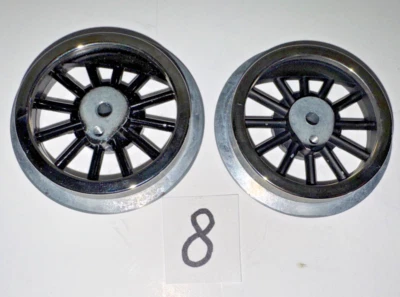 ST. GAUGE SET 2 CAST IRON BLACK SPOKE REPLACEMENT WHEELS FOR LOCO NEW - Image 1 of 4