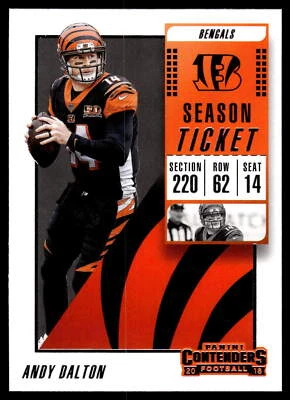 2018 Panini Contenders #78 Andy Dalton NRMT or Better - Image 1 of 2