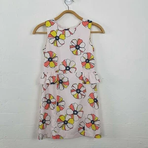 LEONA EDMISTON Girls Soft Pink/Coral/Yellow Floral Sleeveless Dress Size 10 - Picture 1 of 5