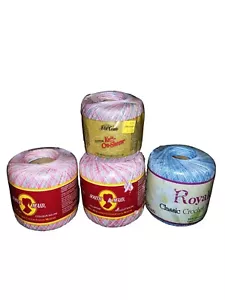 4 Rolls of Brand New Colorfast Pastel 100% Mercerised Cotton Twine Thread - Picture 1 of 6