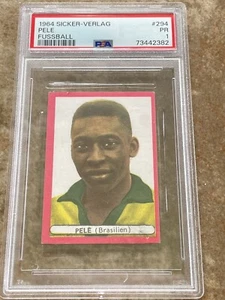 1964 Sicker Pele PSA Soccer Brasil 1958 World Champion - Picture 1 of 3