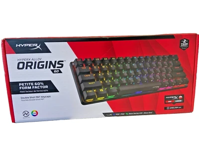 HyperX Alloy Origins 60 Mechanical Gaming Keyboard – Red Switch – UK Layout - Image 1 of 4