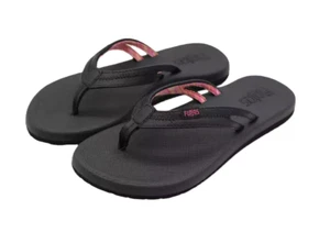 Flojos Women's Maddy Flip Flops Sandals w Memory Foam Black Size 10 NEW - Picture 1 of 5