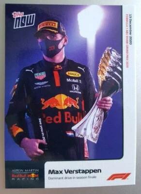 2020 Topps Now F1 #23 Max Verstappen Dominant Drive in Season Finale PR: 4047 - Image 1 of 2