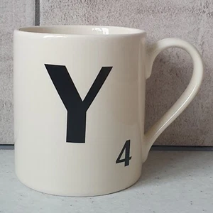 NEW SCRABBLE MUG INITIAL LETTER Y WILD & WOLF COLLECTIBLE DISCONTINUED NOVELTY - Picture 1 of 5