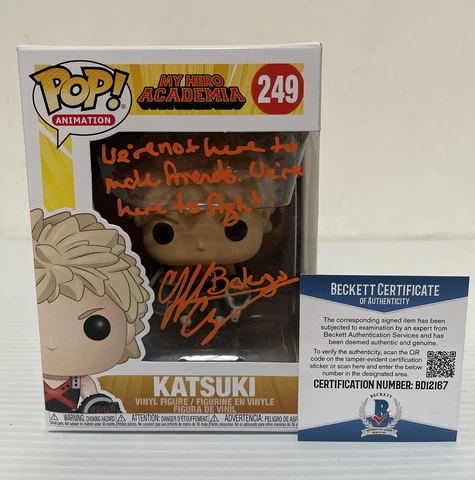 Clifford Chapin Signed Katsuki Bakugo 249 My HERO ACADEMIA Funko Pop BECKETT 24 Cover