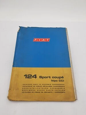 Manuale officina catalogo parti di ricambio carrozzeria Fiat 124 Sport  Coupe 72 - Immagine 1 di 4