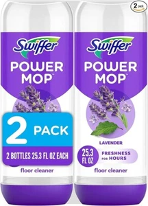 New Swiffer PowerMop Liquid Floor Cleaner Solution, Lavender, (25.3 oz, 2 Pack) - Picture 1 of 3