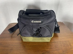 Canon Camera Gadget Bag 100 EG Shoulder Strap & Waist Belt Black Olive Green - Picture 1 of 9