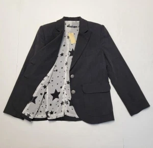 $628 CALVIN RUCKER Jacket Blazer WOMEN'S Size 6 Black Japanese Cupro NWT  - Picture 1 of 8