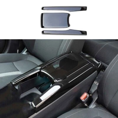 Caja de reposabrazos de coche de 3 piezas para Honda Insight 2019-2022 cubierta protectora estilo negro Foto 1 de 4