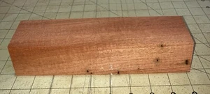 One Block Piece Hawaiian Cuban Mahagoni ~ 9 1/4" x 2 1/8" x 2+" (#627) - Bild 1 von 6